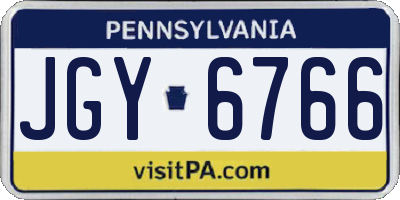 PA license plate JGY6766
