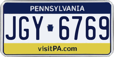 PA license plate JGY6769