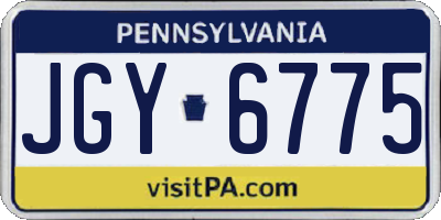 PA license plate JGY6775