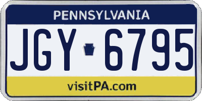 PA license plate JGY6795