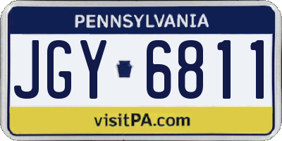 PA license plate JGY6811
