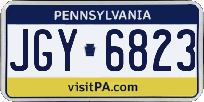 PA license plate JGY6823