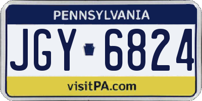 PA license plate JGY6824