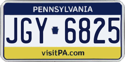 PA license plate JGY6825