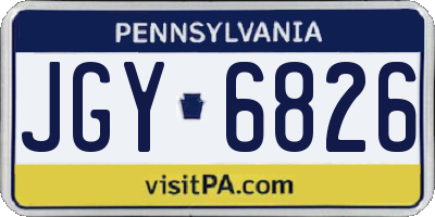 PA license plate JGY6826