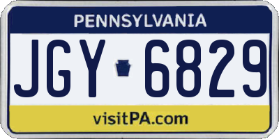 PA license plate JGY6829