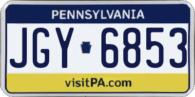 PA license plate JGY6853