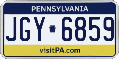 PA license plate JGY6859