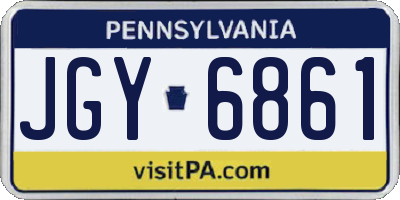 PA license plate JGY6861