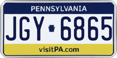PA license plate JGY6865