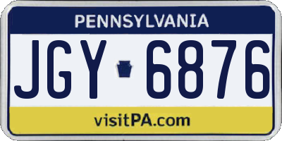 PA license plate JGY6876