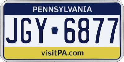 PA license plate JGY6877