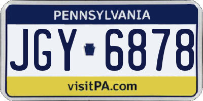PA license plate JGY6878