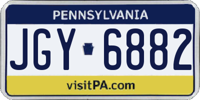 PA license plate JGY6882