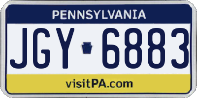 PA license plate JGY6883
