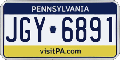 PA license plate JGY6891