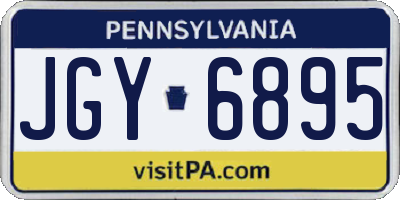 PA license plate JGY6895