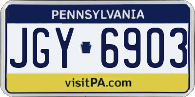 PA license plate JGY6903