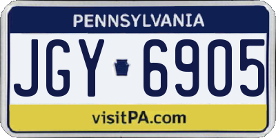 PA license plate JGY6905