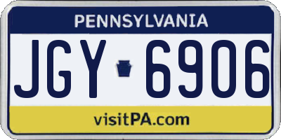 PA license plate JGY6906