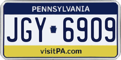 PA license plate JGY6909