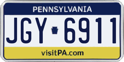 PA license plate JGY6911