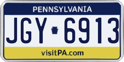 PA license plate JGY6913