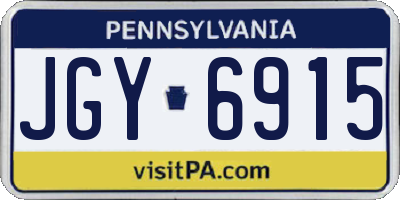PA license plate JGY6915