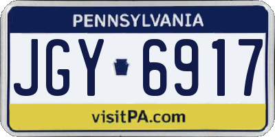 PA license plate JGY6917