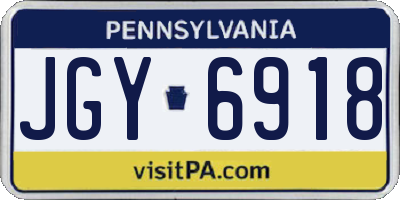PA license plate JGY6918