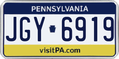 PA license plate JGY6919