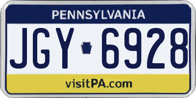 PA license plate JGY6928