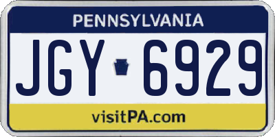 PA license plate JGY6929