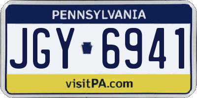 PA license plate JGY6941