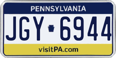 PA license plate JGY6944