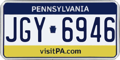 PA license plate JGY6946