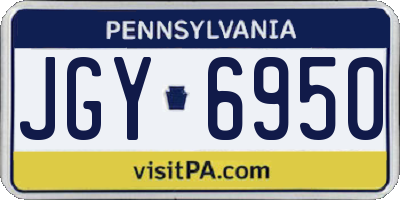 PA license plate JGY6950