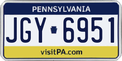PA license plate JGY6951