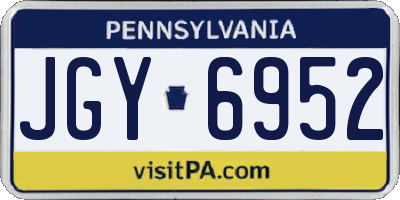 PA license plate JGY6952