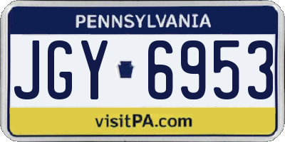PA license plate JGY6953