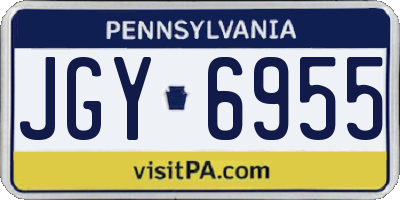 PA license plate JGY6955