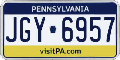 PA license plate JGY6957