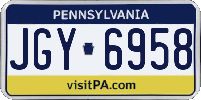 PA license plate JGY6958