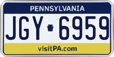 PA license plate JGY6959