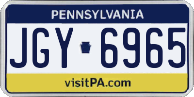 PA license plate JGY6965