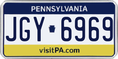 PA license plate JGY6969