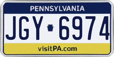 PA license plate JGY6974