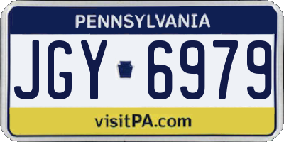 PA license plate JGY6979