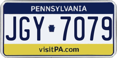 PA license plate JGY7079