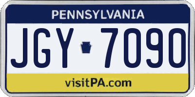 PA license plate JGY7090